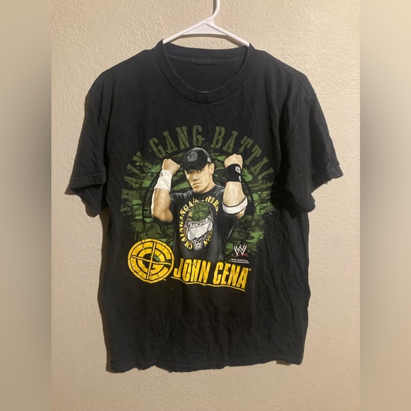 T-shirt Vintage John Cena WWE Chain Gang Battalion – Noir, Taille 2XL, Y2K, Occasion